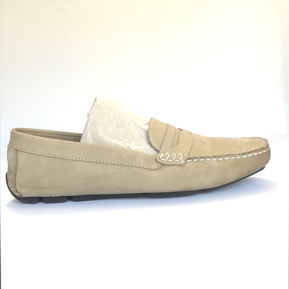 Massimo Matteo Taupe Leather Driving Loafers size 9.5B - Picture 9 of 13